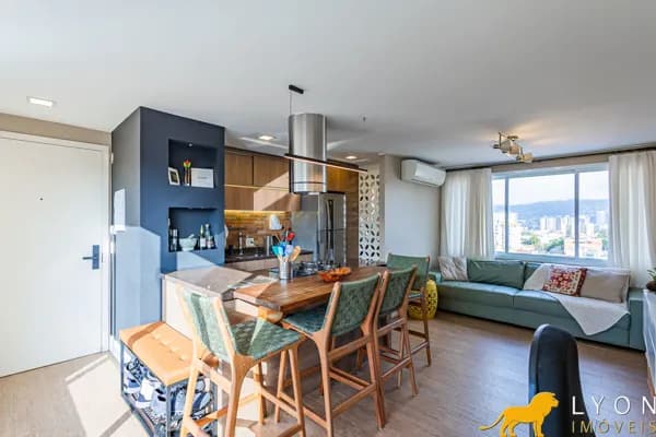 Apartamento para venda com 02 dormitórios, 02 vagas, 01 suíte, 62m², no bairro Jardim do Salso