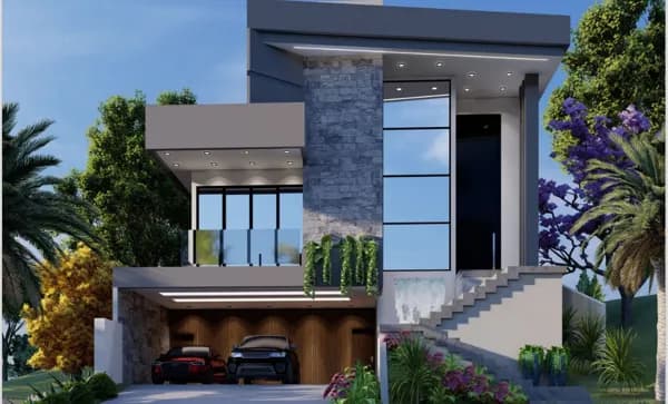 Casa Moderna com 4 Suítes, Área de Lazer Completa, Cond do Lago