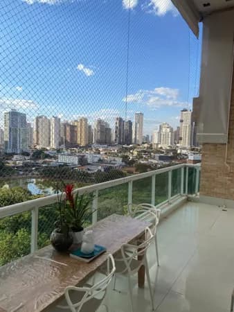 Apartamento alto padrão à venda no Setor Bueno em Goiânia | 3 suítes, 184m², 4 vagas e vista para o Parque Vaca Brava