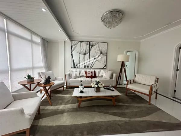 Apartamento | 3 suítes | 270 m² | 2 vagas | Quadra da praia à venda | Gonzaga em Santos