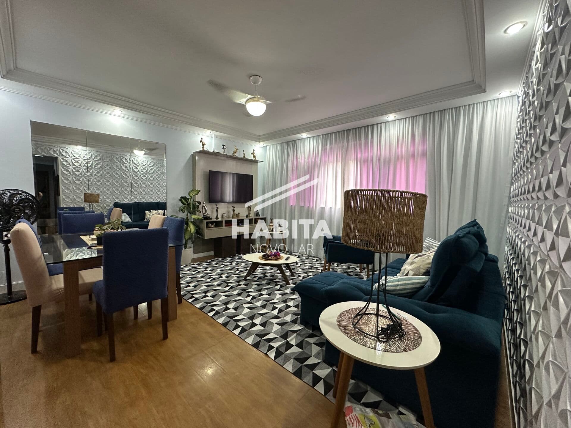 Apartamento com 3 dormitorios á venda em Santos