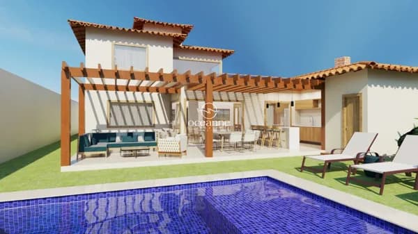 Ampla Casa com 4 Suítes, Área Gourmet e Piscina em Terreno de 450m - Conforto e Lazer Garantido.
