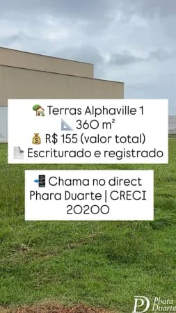 Terreno em Condomínio em Terras Alpha Residencial 1, Senador Canedo/GO