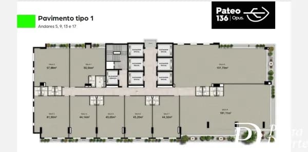 Ágio de Sala Comercial no Pateo 136 by Opus