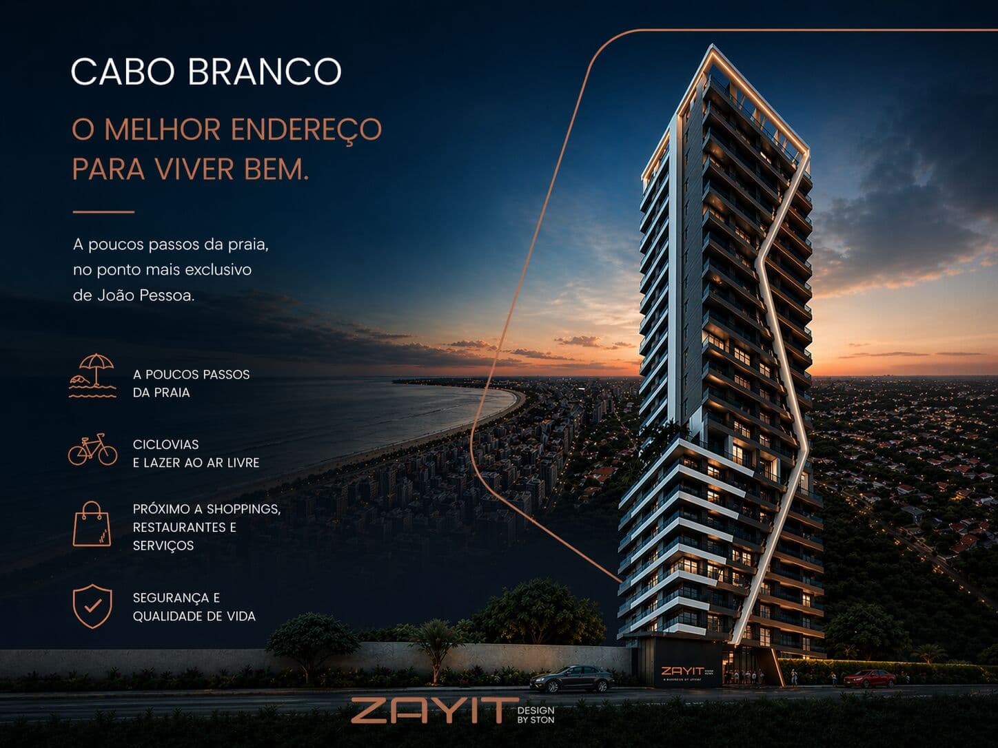 Apartamento Flat em Cabo Branco, João Pessoa/PB