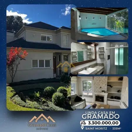 Casa em Gramado com 3 suítes no Bairro Saint Moritz