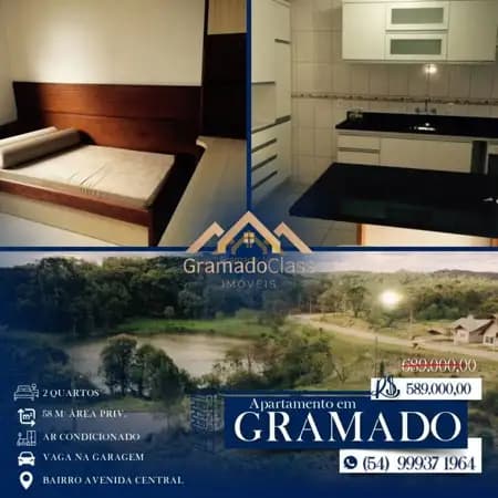 Apartamento em Gramado Semimobiliado