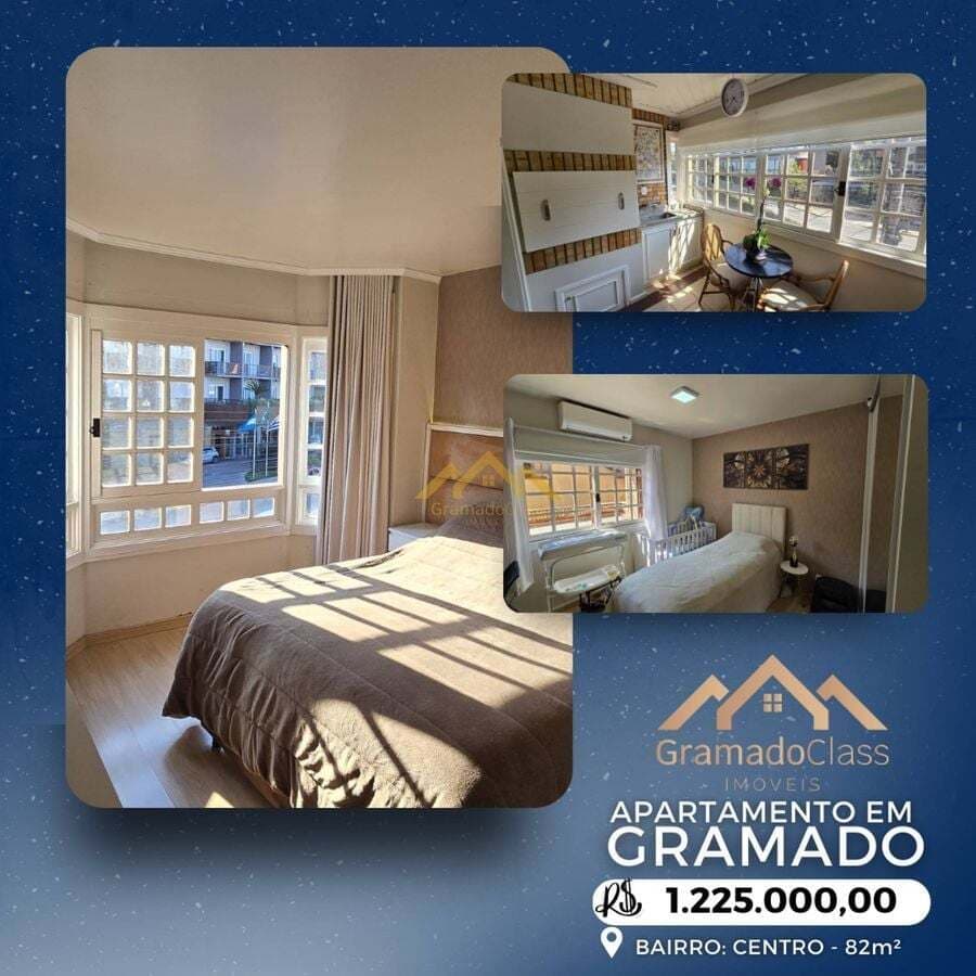 Apartamento de 82m² no centro de Gramado.