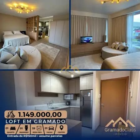 Lindo loft mobiliado no centro de Gramado
