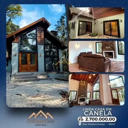 Casa em Canela de alto padrão com 3 suítes