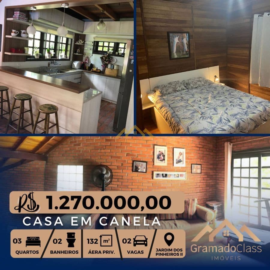 Casa com 3 Quartos e 2 banheiros à Venda em Canela com 132 m²