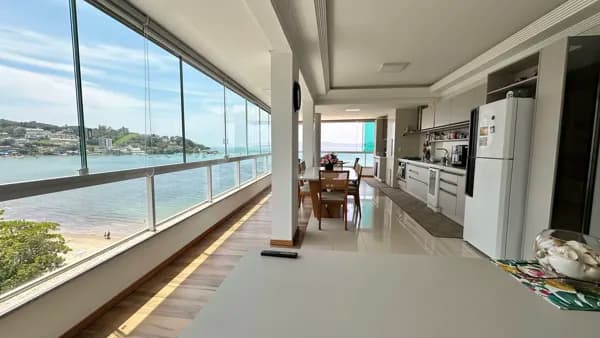 Apto Frente Mar com vista definitiva, mobiliado, 3 dorm, Itapema/SC