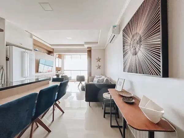 Apartamento mobiliado com vista mar, a venda, 02 quartos, 01 vaga, Ingleses Sul, R$1.300.000,00