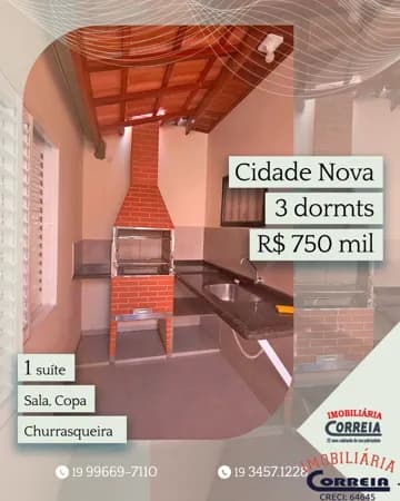 Casa em Santa Bárbara D'Oeste - Cidade Nova