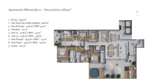 Giardino à venda no bairro América em Joinville | 4 suítes | 368 m² | Entrega em 2026