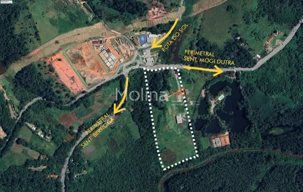 Área em Volta Fria de 72680m²