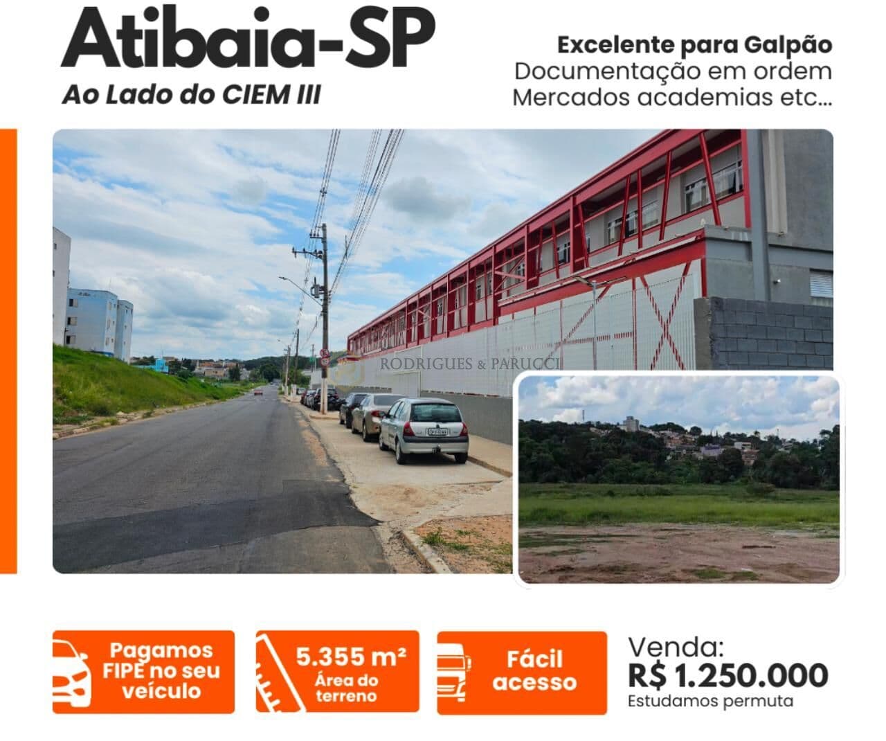 Excelente Terreno para Construtores e Implatação industrias em Atibaia/SP