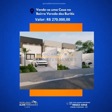 Casa em Goianésia - Residencial Vereda dos Buritis