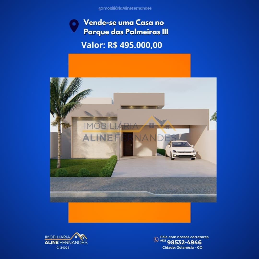 Casa em Goianésia - Residencial Parque das Palmeiras III