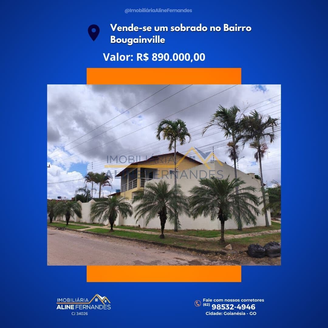 Sobrado em Goianésia - Residencial Bougainville