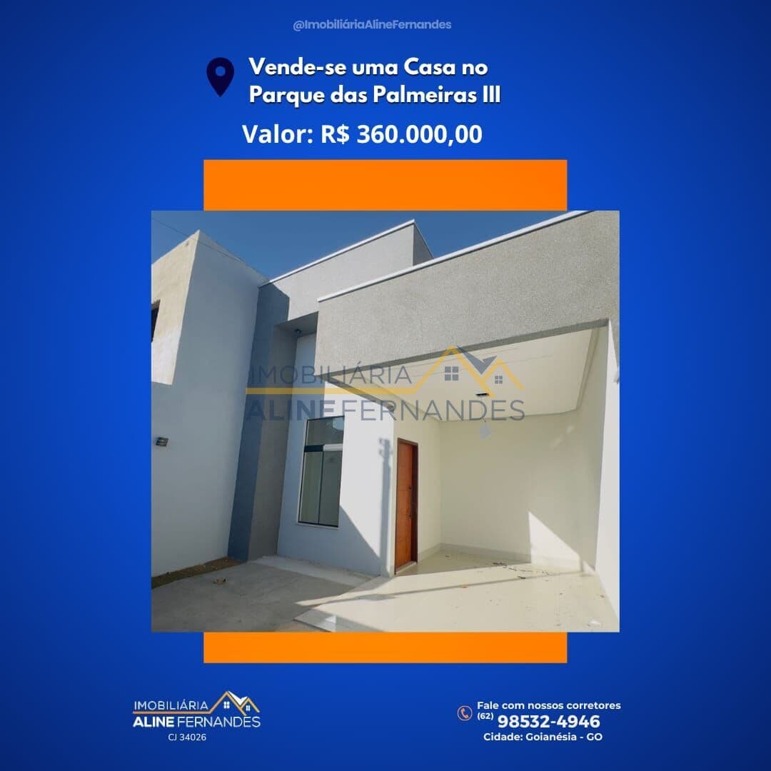 Casa em Goianésia - Residencial Parque das Palmeiras III