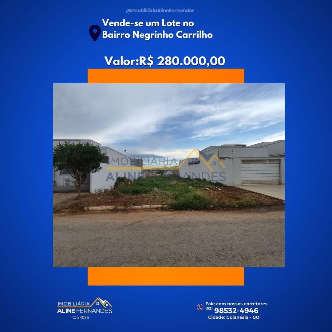 Lote/Terreno em Goianésia - Setor Negrinho Carrilho