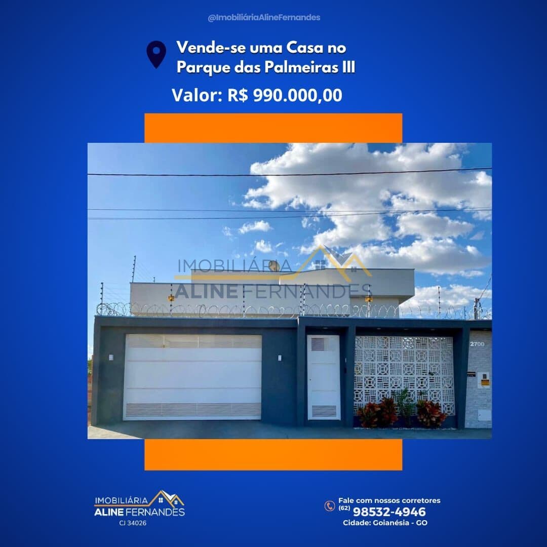 Casa em Goianésia - Residencial Parque das Palmeiras III