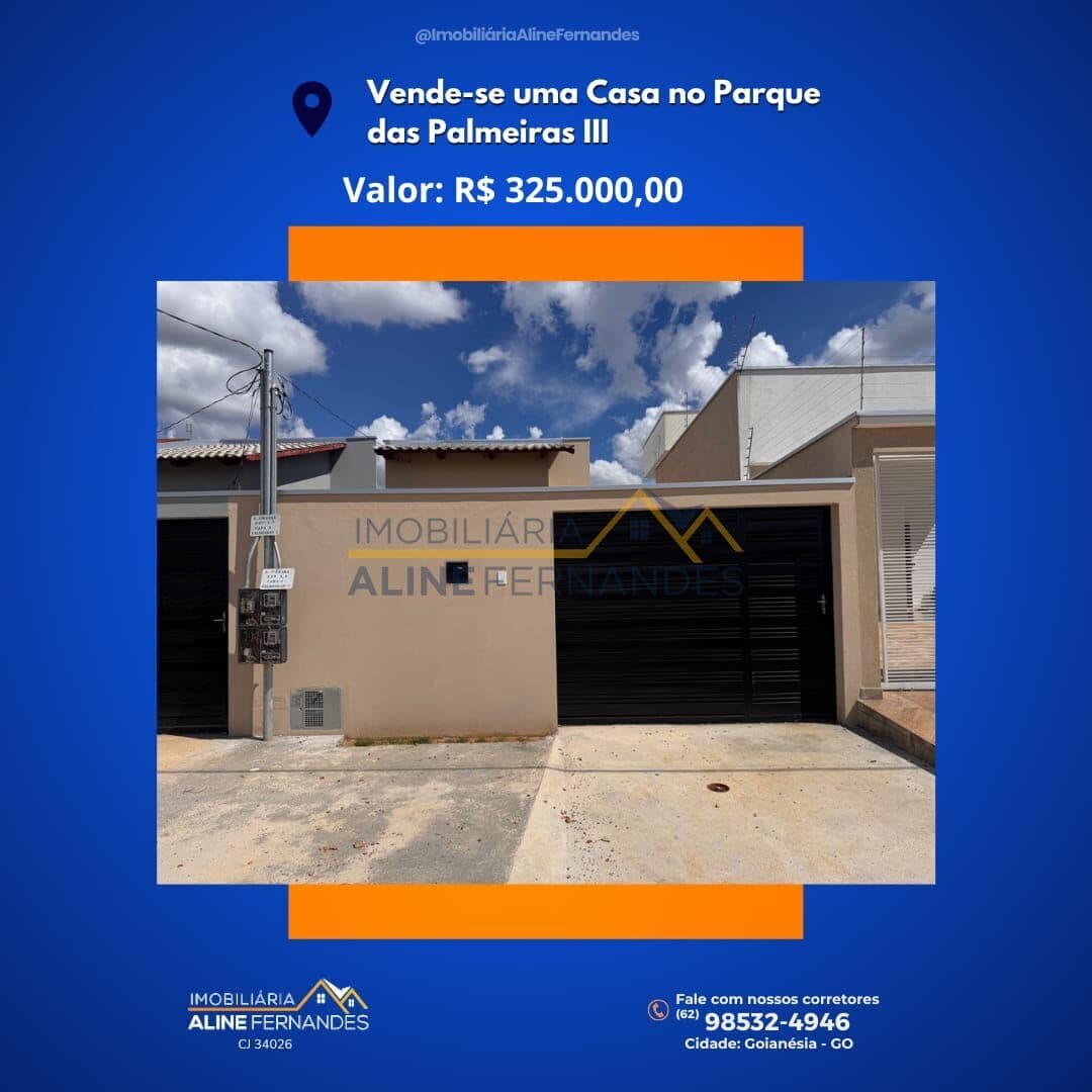 Casa em Goianésia - Residencial Parque das Palmeiras III