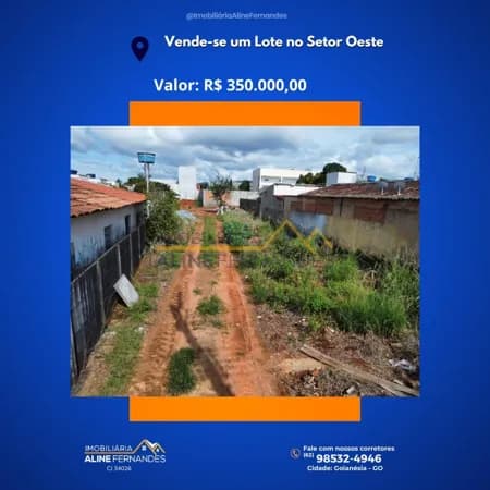 Lote/Terreno em Goianésia - Setor Oeste