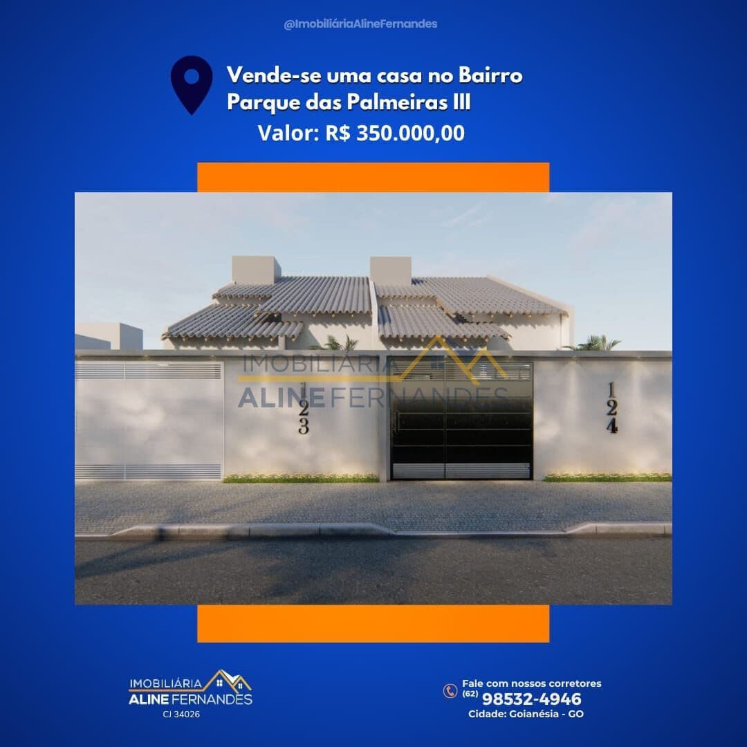 Casa em Goianésia - Residencial Parque das Palmeiras III