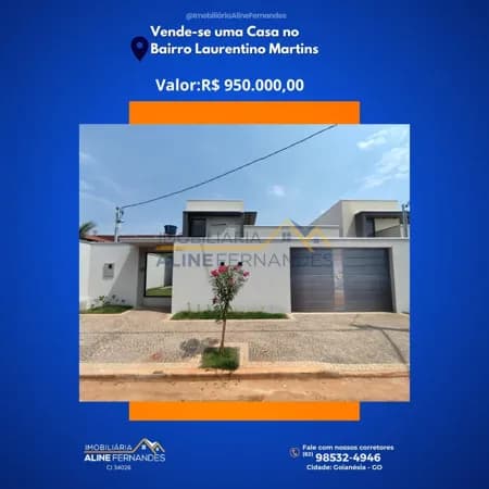 Casa em Goianésia - Residencial Laurentino Martins