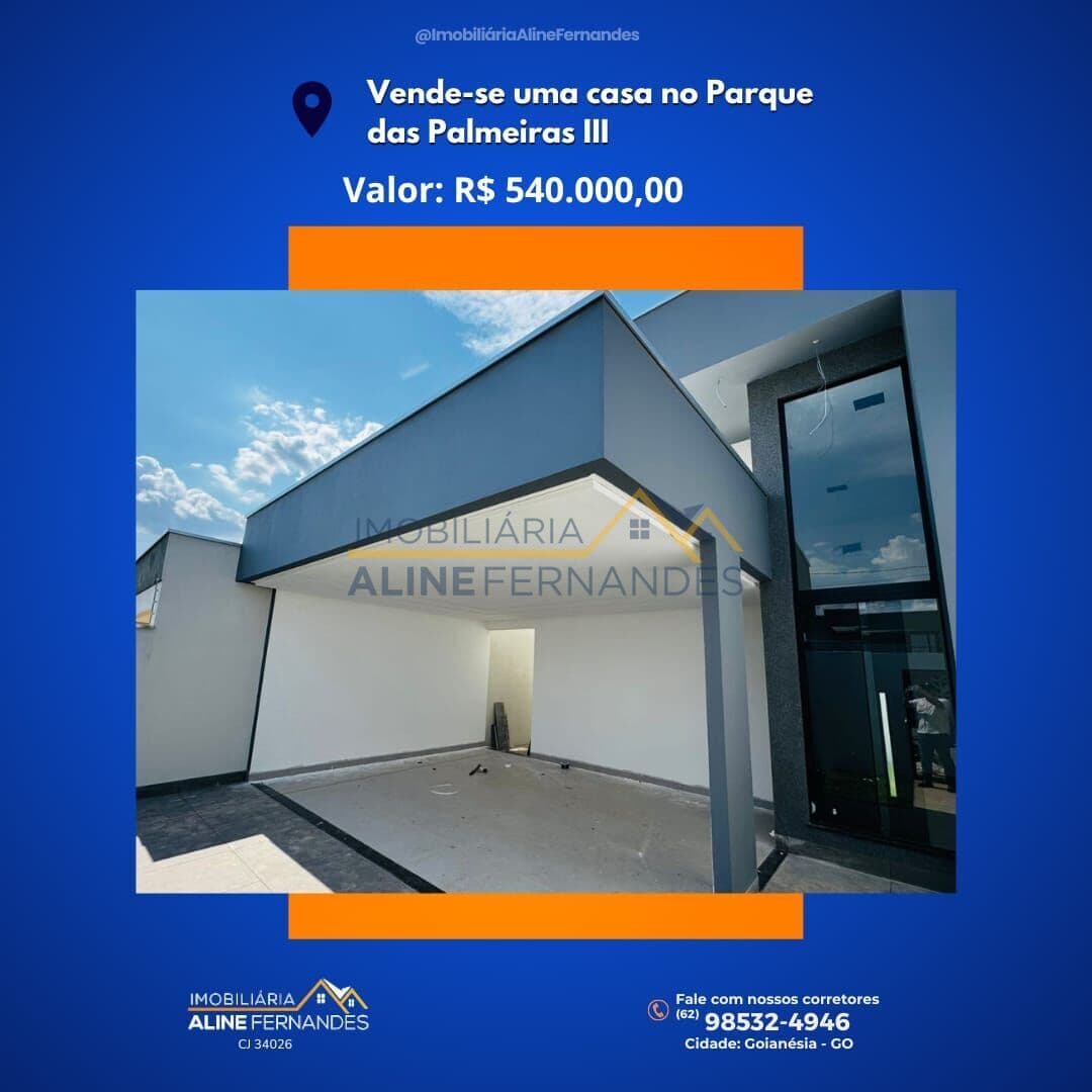 Casa em Goianésia - Residencial Parque das Palmeiras III