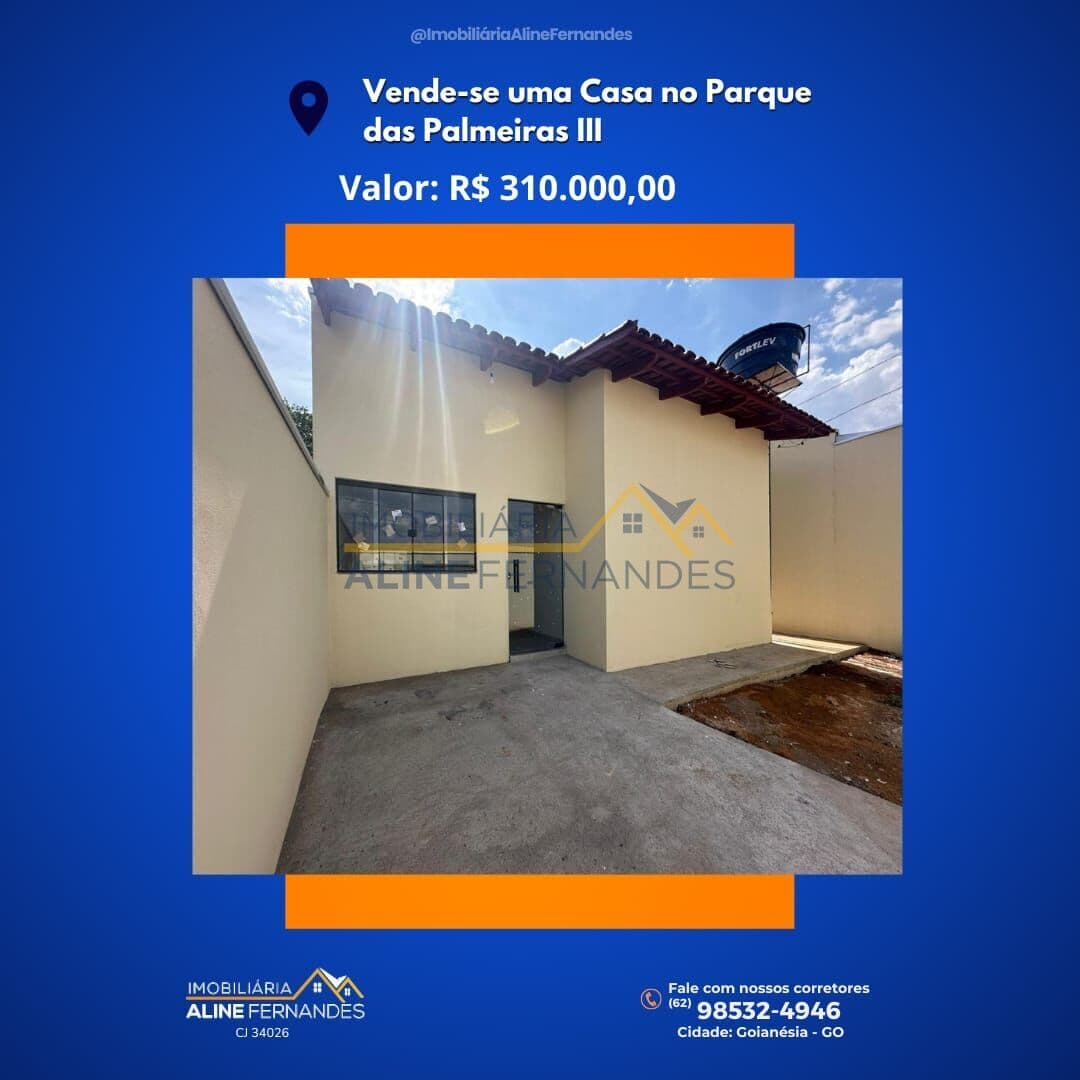 Casa em Goianésia - Residencial Parque das Palmeiras III