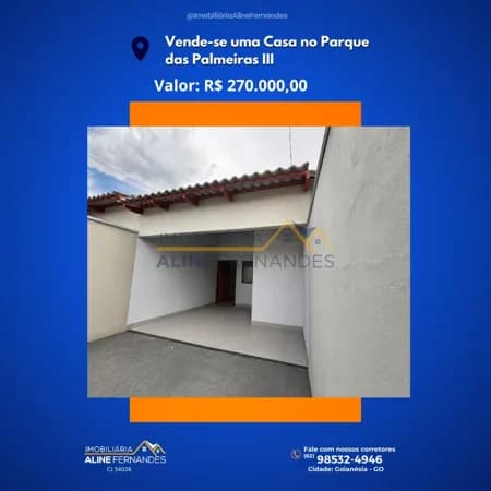 Casa em Goianésia - Residencial Parque das Palmeiras III