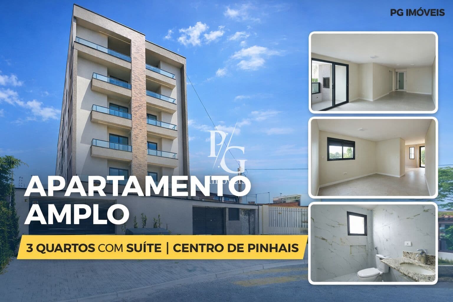 NO CENTRO DE PINHAIS | 3 Quartos com Suíte ao Lado da Av. Camilo di Lelis!
