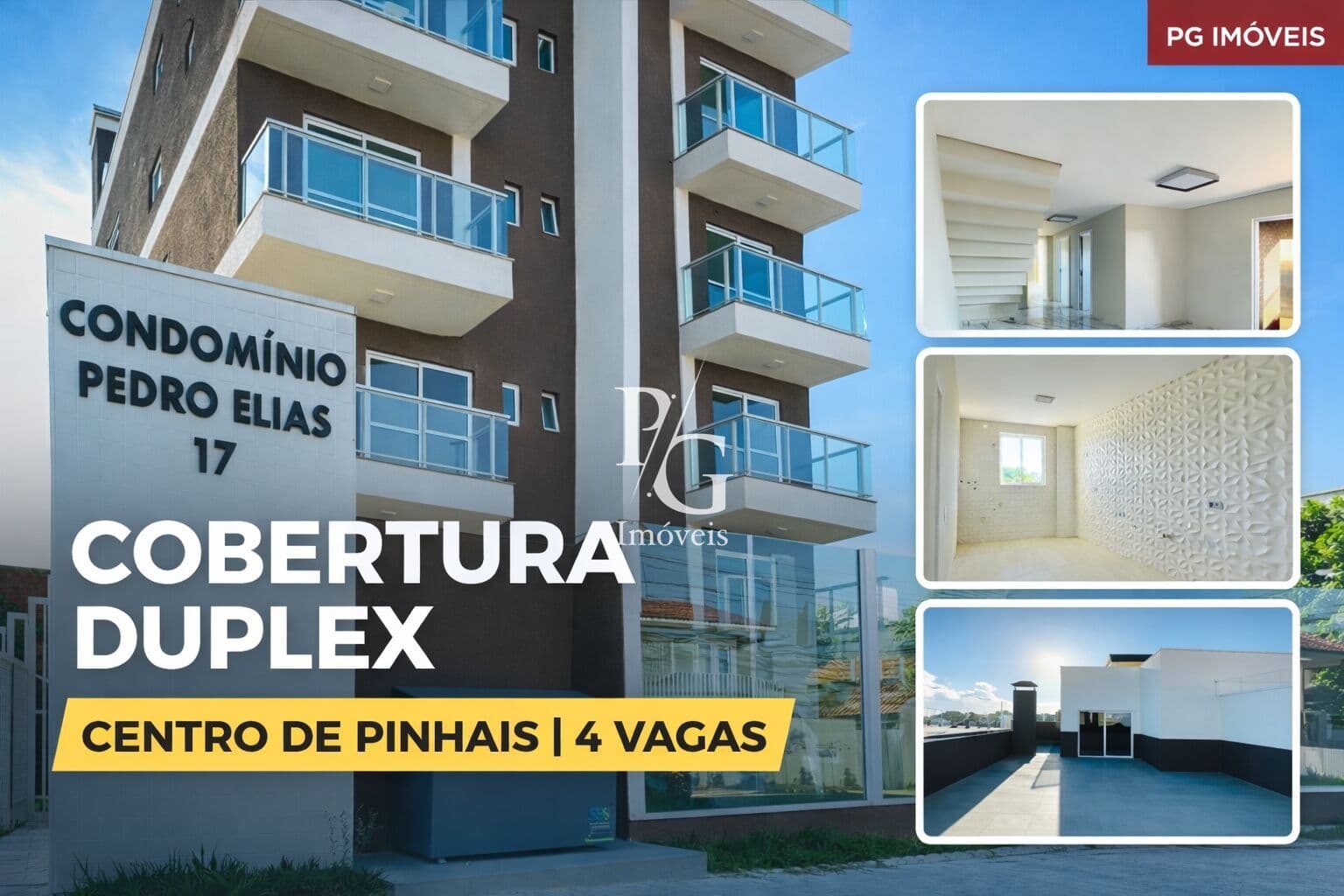 EXCLUSIVIDADE EM PINHAIS: COBERTURA DUPLEX AMPLA COM 4 VAGAS COBERTAS!