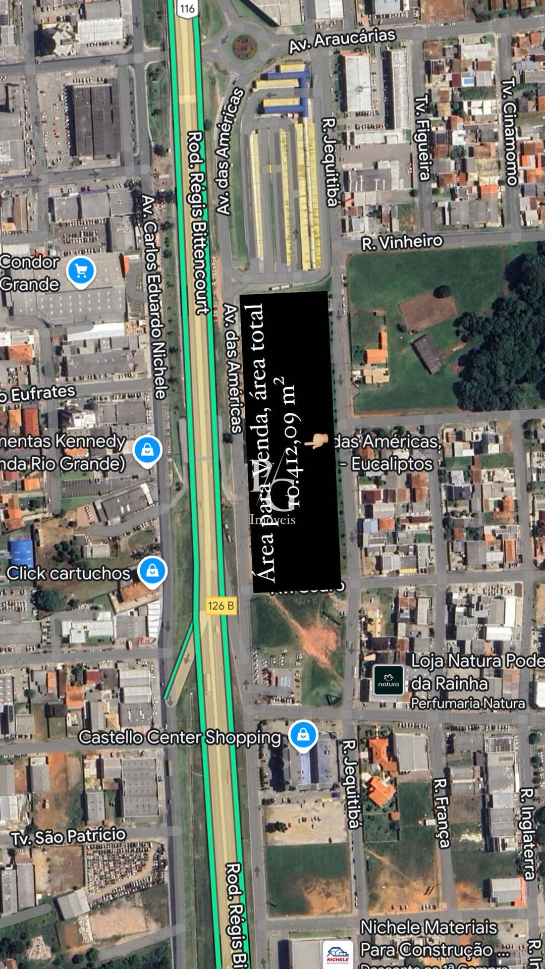 GRANDE OPORTUNIDADE – ÁREA ZC DE 10.412 m² - – AV. DAS AMÉRICAS, CENTRO / EUCALIPTOS – FAZENDA RIO GRANDE – 150m TERMINAL DE FAZENDA RIO GRANDE/PR