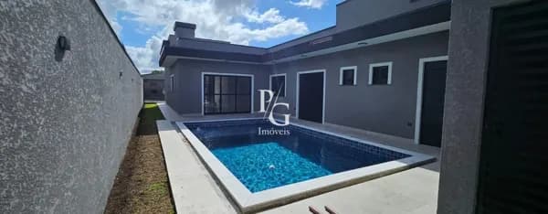 Casa térrea Alto Padrão 217m² | 3 Suítes | Piscina com Borda Infinita – Sofisticação e Conforto em Piraquara!