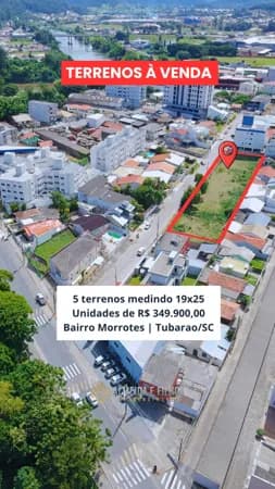 Lote/Terreno em Tubarão - Morrotes
