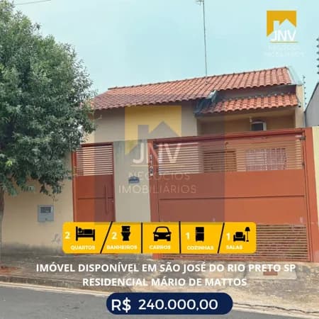 Casa em São José do Rio Preto - Residencial Mário de Mattos