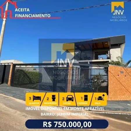 Sobrado em Monte Aprazível - Centro
