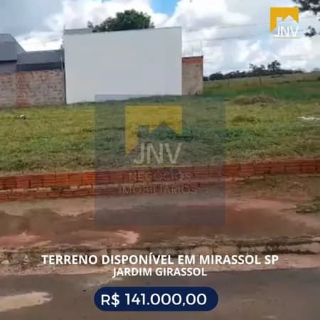 Lote/Terreno em Mirassol - JARDIM GIRASSOL