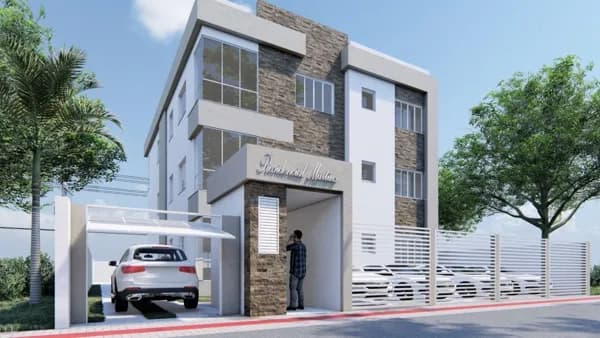 Apartamento em construção à venda na Nova Brasília em Imbituba – 2 dormitórios, sacada com churrasqueira e 73,40 m²