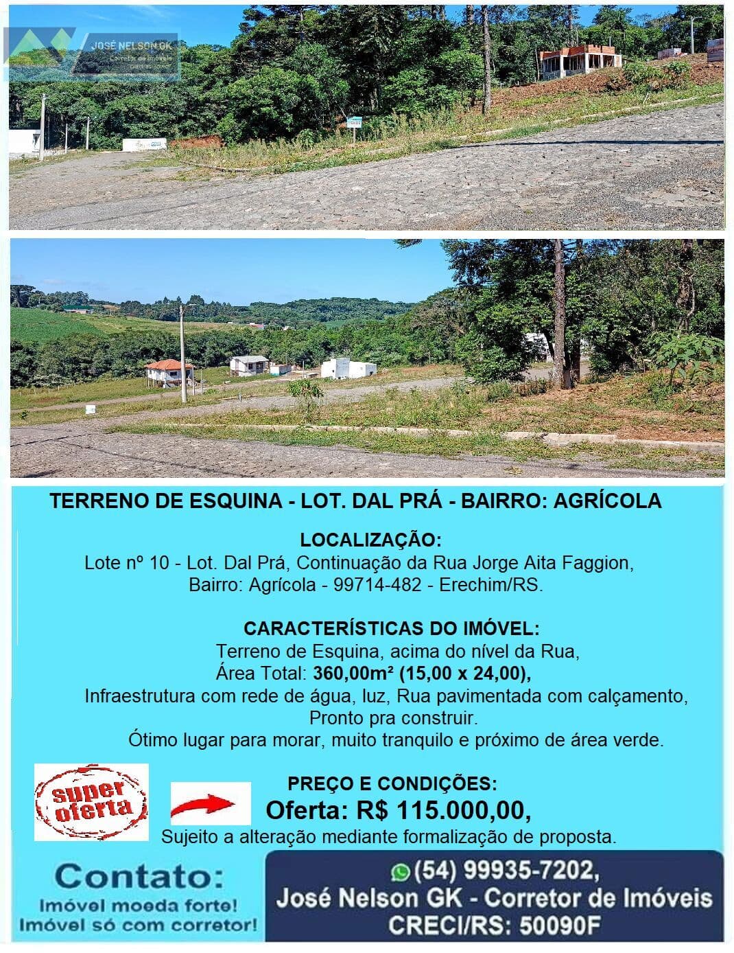 Lote/Terreno em Erechim - Agrícola