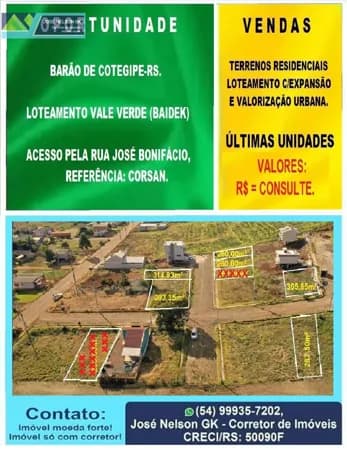 Lote/Terreno em Barão de Cotegipe - Centro