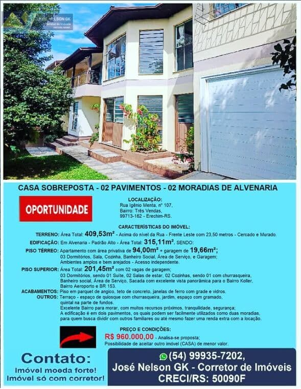 Casa em Erechim - Três Vendas