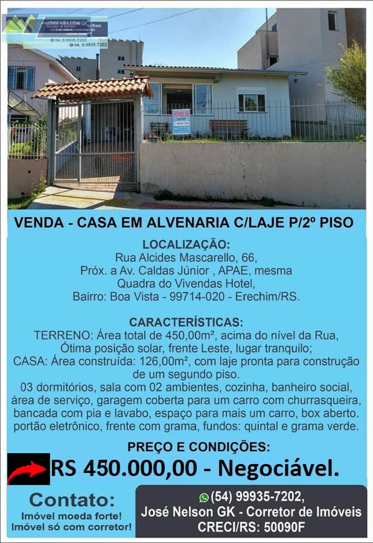 Casa em Erechim - Boa Vista