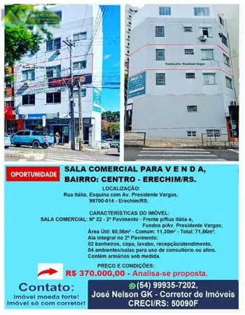 Andar / Laje Corporativa em Erechim - Centro