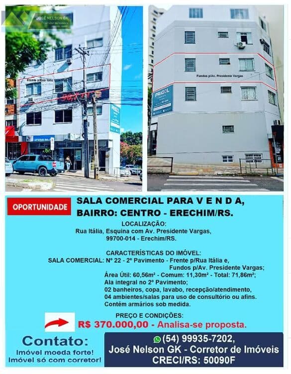 Andar / Laje Corporativa em Erechim - Centro