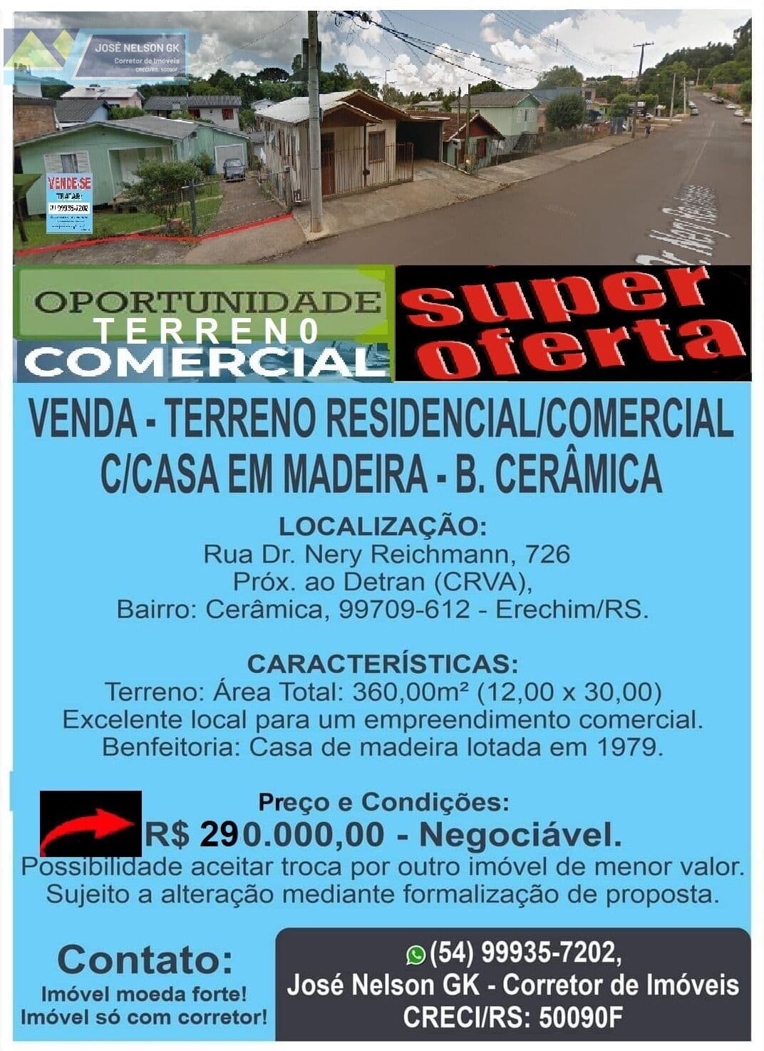 Lote/Terreno em Erechim - Cerâmica